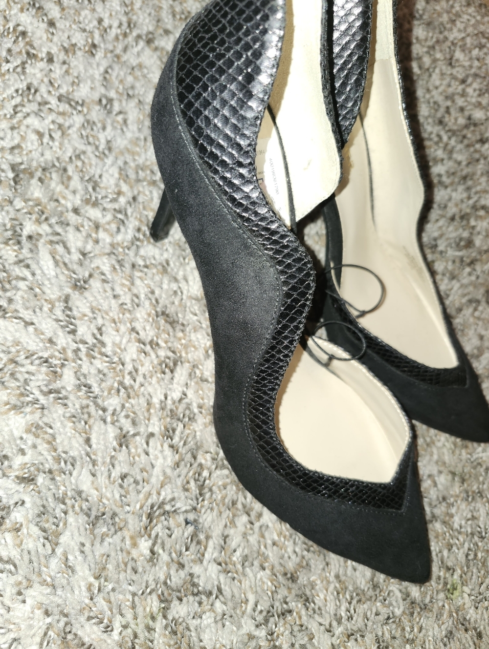 Women's Black Pointed-Toe Stiletto Pumps